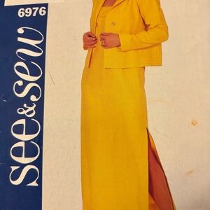 Vintage See&Sew 6976 Pattern Dress Set Sizes 12-16 Uncut